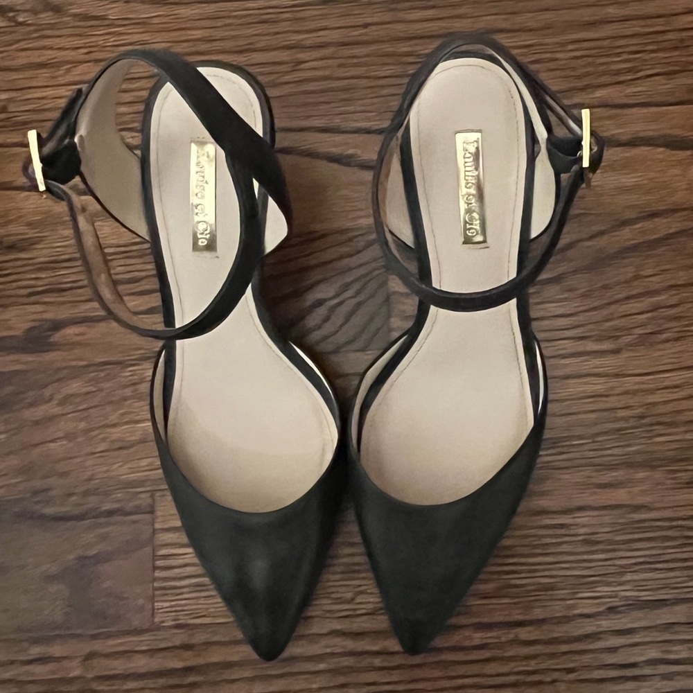 Louise et Cie Black Ankle Strap Heels